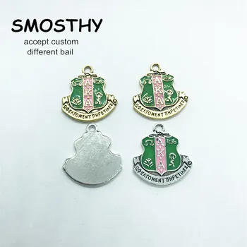 

AKA shield enamel charm OPB042 University alpha sorority greek crest charm pendant jewelry accessory.10pcs/lot