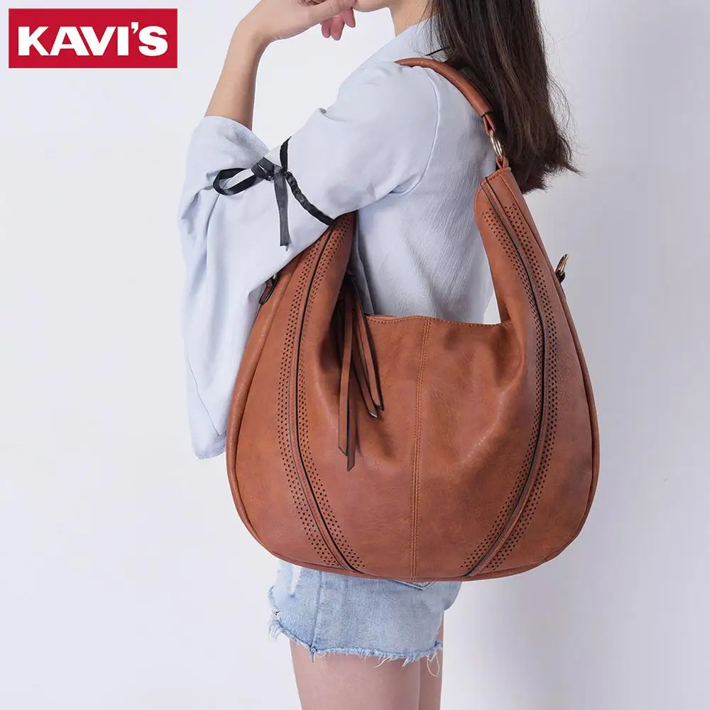 KAVIS большая седельная сумка на плечо женские сумки через плечо для женщин коричневые кошельки с клапаном с кисточками через длинный ремень для девушек