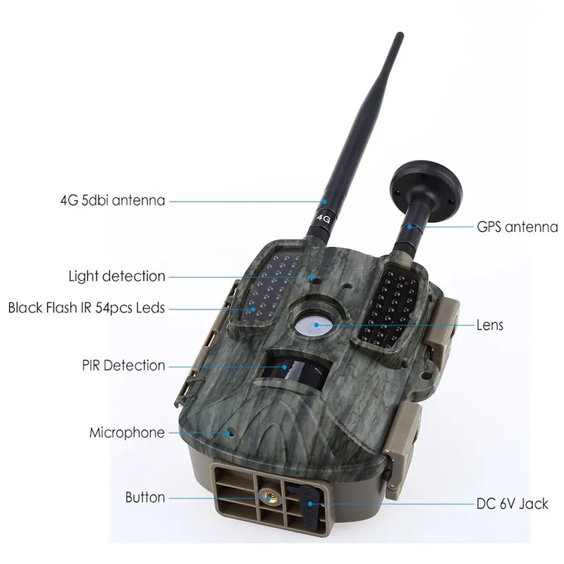 Neue Jagd Kamera Staubdicht Foto Fallen E-mail GPS Nacht Infrarot Hunter Tragbare Kameras Scouting