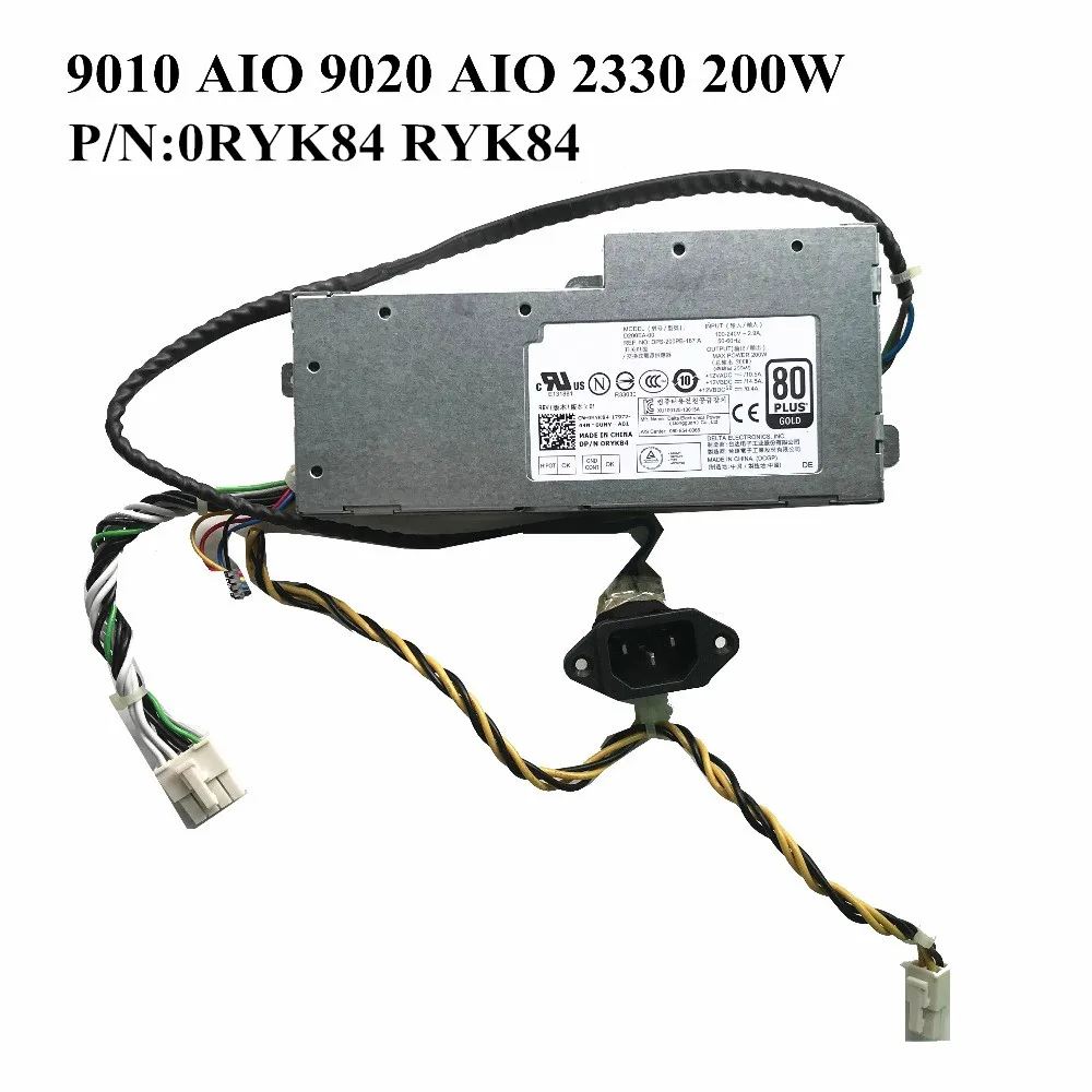 Оригинал для DELL 9010 AIO 9020 2330 источник питания сервера 200 Вт 0RYK84 RYK84 DPS 200PB 187 D200EA 00 100%