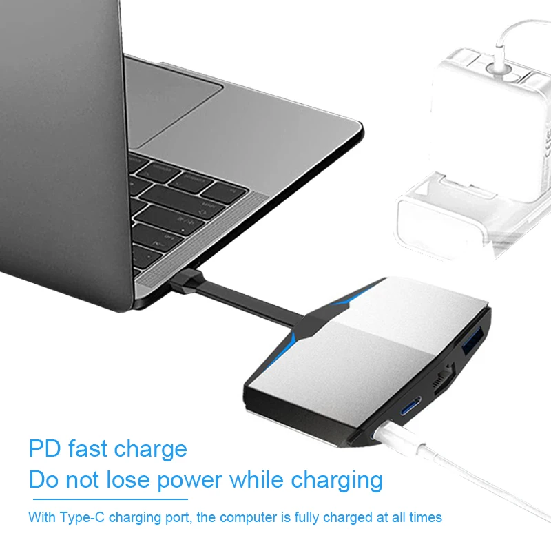 Хаб Basix USB C хаб ethernet Type для Ethernet мульти 3 0 порт Thunderbolt адаптер питания док станции