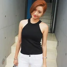 Новая модная Хлопковая женская майка без рукавов Топ нарядный лиф обтягивающий Повседневный базовый Футболка для фитнеса Топ