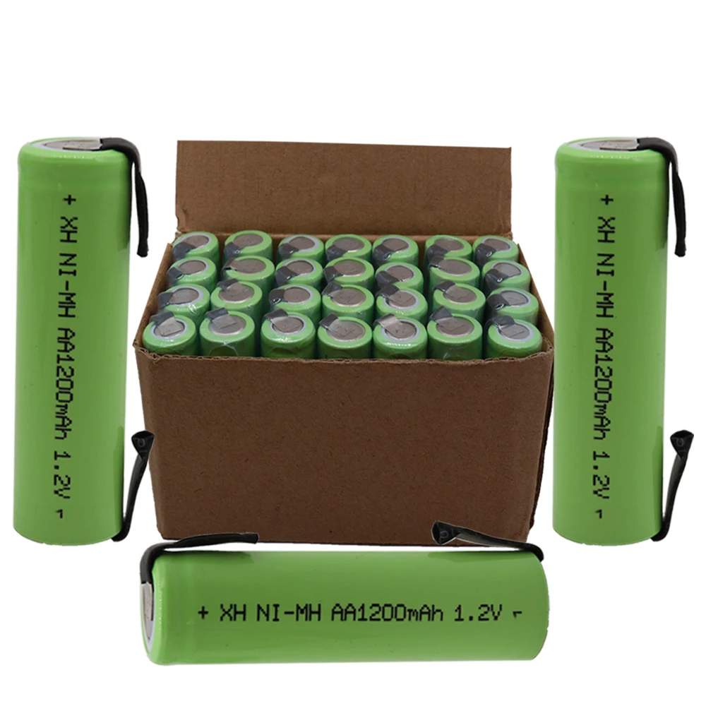AA Аккумуляторная батарея 1 2 V 1200 mAh NiMH 14430 aa с пайкой для DIY электрической бритвы