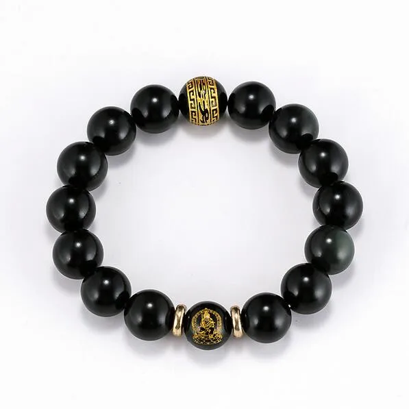 Genuine obsidian bracelet Clearance