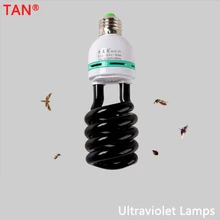 AC 220V E27 5-40W UV светильник лампы УФ ультрафиолетовые люминесцентные CFL светильник лампа Спиральные энергосберегающие черный светильник фиолетовый лампы светильник Инж