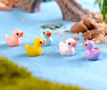 

100pcs Resin Duck Miniatures Landscape Accessories For Home Garden Decoration Scrapbooking Craft Diy