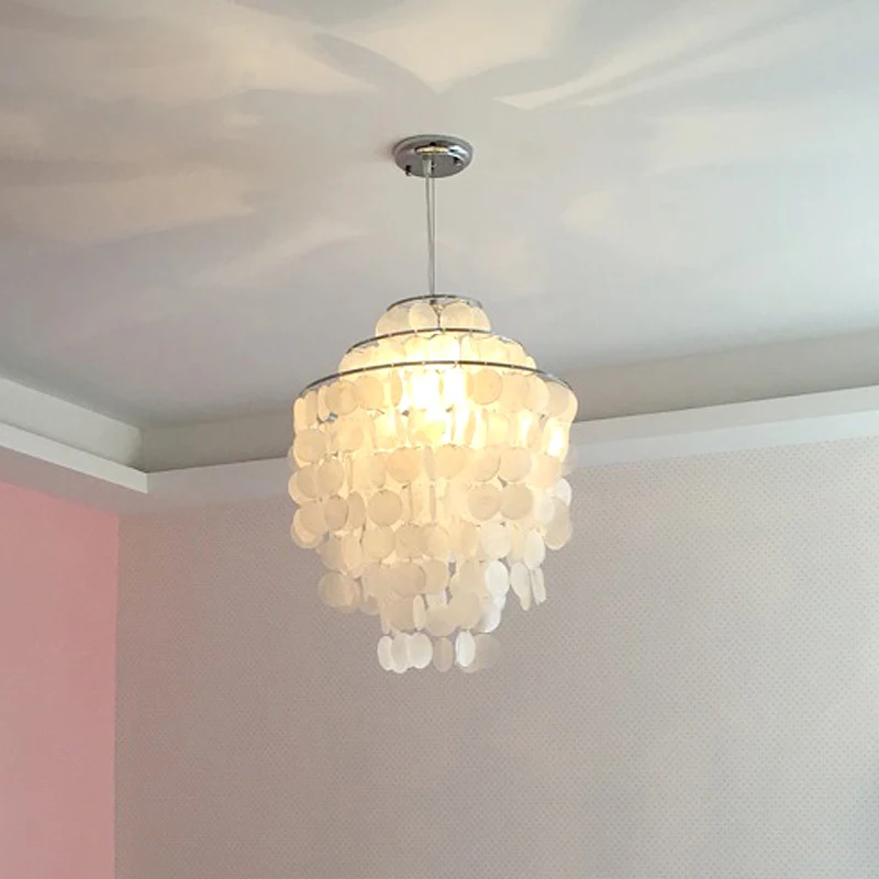 

Mediterranean Sea natural Shell pendant lights for dining room Bar Living Room Lighting