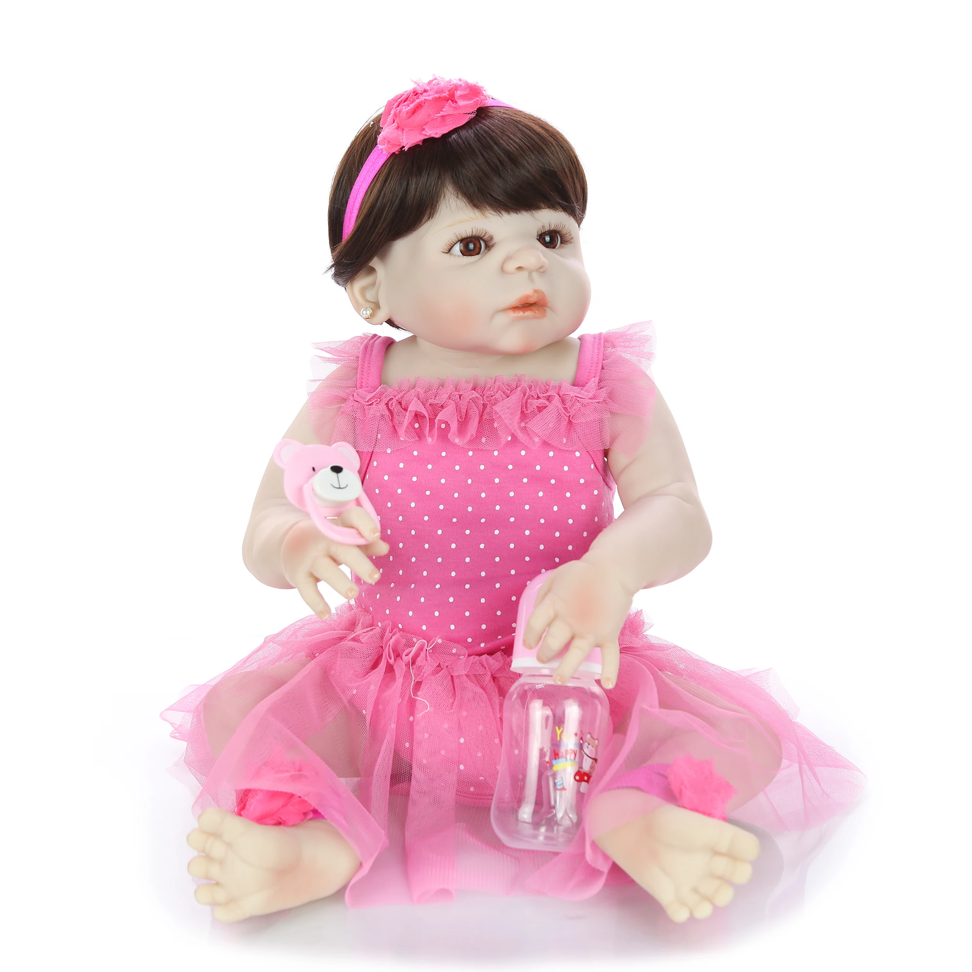KEIUMI 57 см Силиконовые всего тела Reborn Baby Doll Игрушки для девочек реалистичные кукла