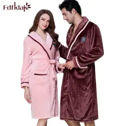 Fdfklak зимний халат женские длинные рукава утолщаются теплый халат большие размеры для мужчин фланелевые халаты мужские пижамы кимоно