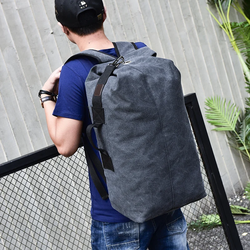 2021 New Large Capacity Rucksack Man Travel Bag Mountaineering Backpack Male Luggage Canvas Bucket Shoulder Bags Men Backpacks