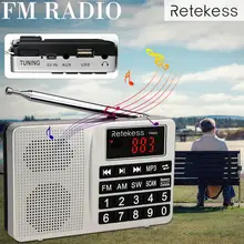TR603 AM FM радио коротковолновый транзистор цифровой тюнинговый приемник MP3 плеер Поддержка TF карта с перезаряжаемой литий-ионной батареей