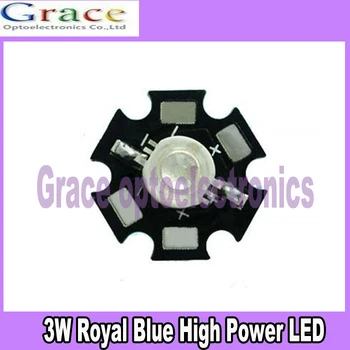 

10PCS 3W Royal Blue High Power LED Emitter 700mA 450-455NM with 20mm Star PCB