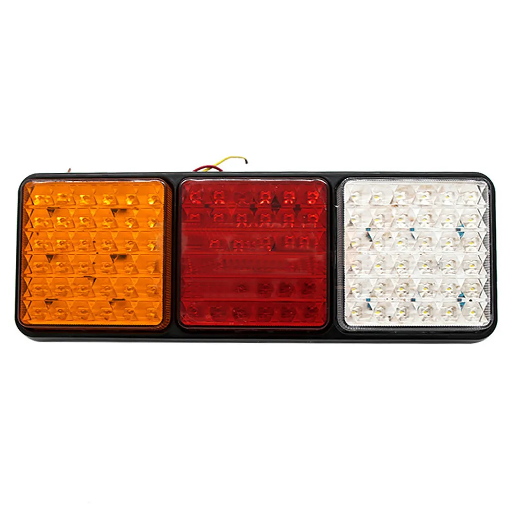 kongyide Car Light 2PCS 24V 108 LED Tail Light Truck Trailer Rear Indicator Stop Reverse Signal Lamp Rectangular Tail Light je11