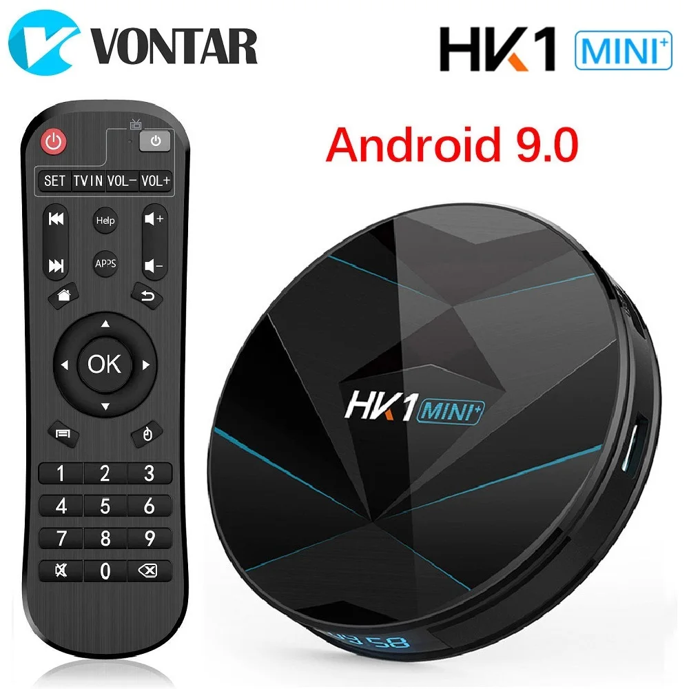  HK1 MINI Plus Android 9.0 Smart TV Box 4GB RAM 64GB Google Voice Rockchip RK3318 1080p 4K 60fps USB