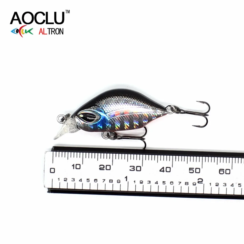 AOCLU wobblers 6 ألوان 3 سنتيمتر 3.0 جرام غرق الطعم الثابت VIB البلمة طعوم صيد معقوفة باس 14 # VMC السنانير معالجة شحن مجاني
