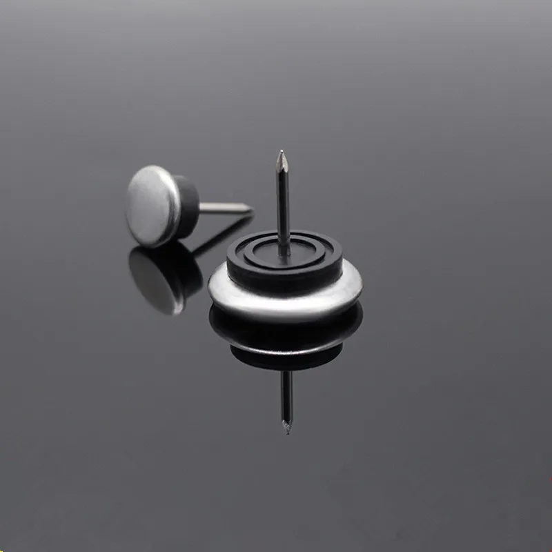 

KK&FING 10 Pcs Chair Table Furniture Leg Bottom Feet Glides Skid Tile plastic Pad Floor Nail 40MM Non-slip Iron sheet Pad Nail