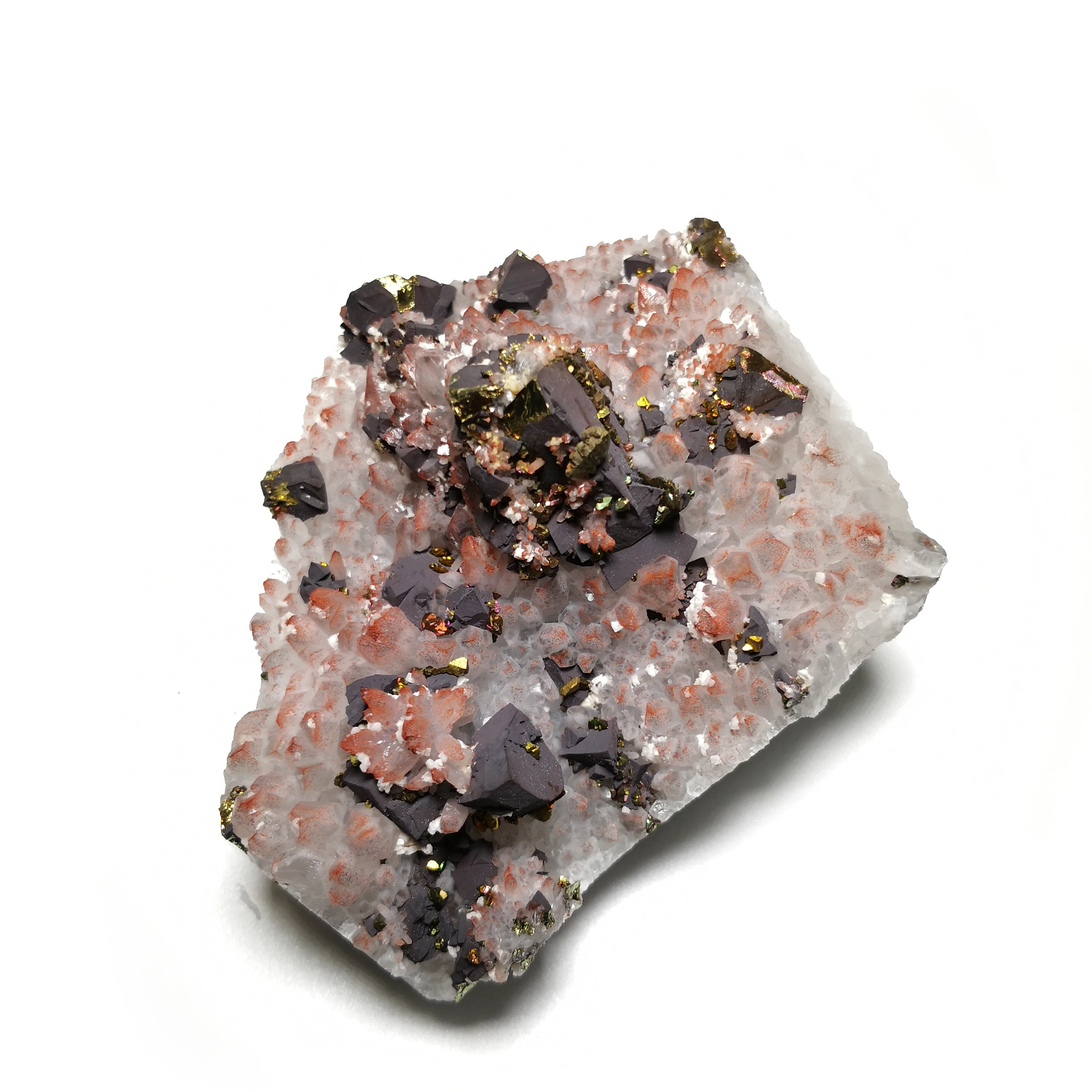 

438g NATURAL Stones and Minerals Red crystal chalcopyrite specimens C2-47