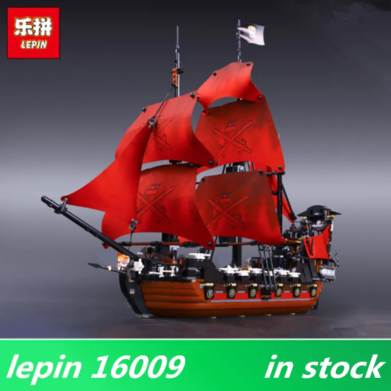 

LEPIN 16009 Caribbean Queen Anne's revenge Pirates 16006 The Black Pearl 16018 Ghost Pirate Toys Building Blocks 4195 Boy's Gift