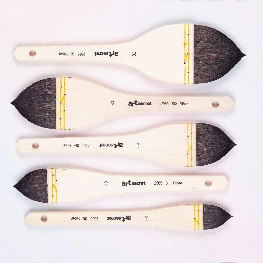 2565 высокое качество белка волосы деревянная ручка акварельные краски кисти художественное искусство краски принадлежности художественные Кисти