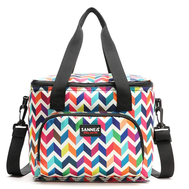 

10L Tote Picnic Bag Insulation Lunch Cooler with Shoulder Strap for Outdoors Picnic Travel Large Capacity