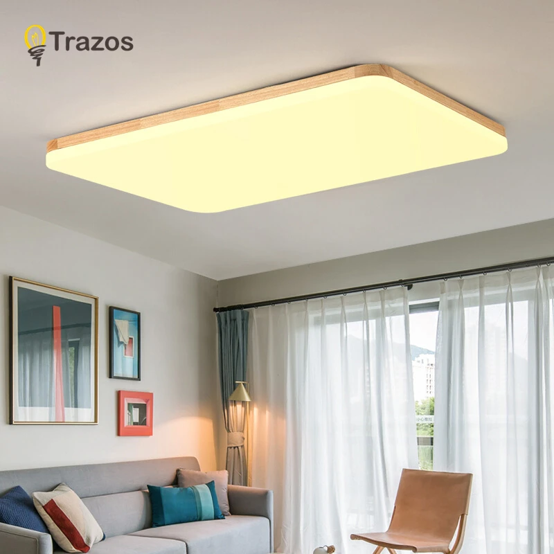 

2019 Wooden LED ceiling lighting ceiling lamps for the living room chandeliers Ceiling for the hall modern ceiling lamp high 5cm