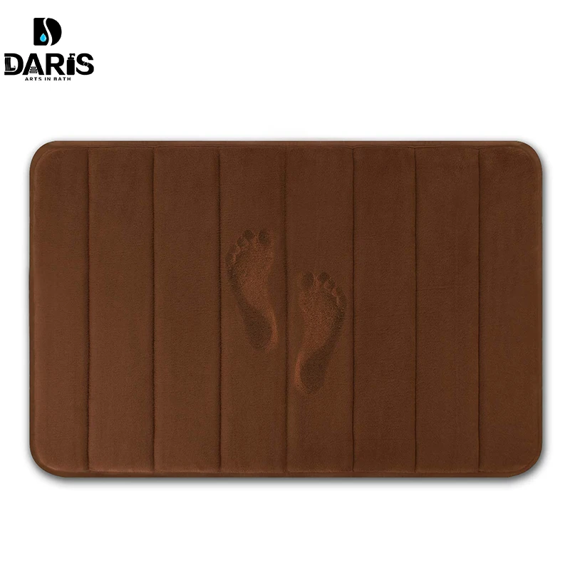 

Dropshipping Microfiber Memory Foam Bath Mat Absorbent Comfortable Anti-slip Machine Wash Quickly Drying For Bathroom Floor Rug