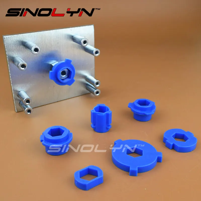 Headlight Retrofit Tool H1 H4 H7 H11 D2 HB3 HB4 Mounting Moulds Plate for Q5 Koito