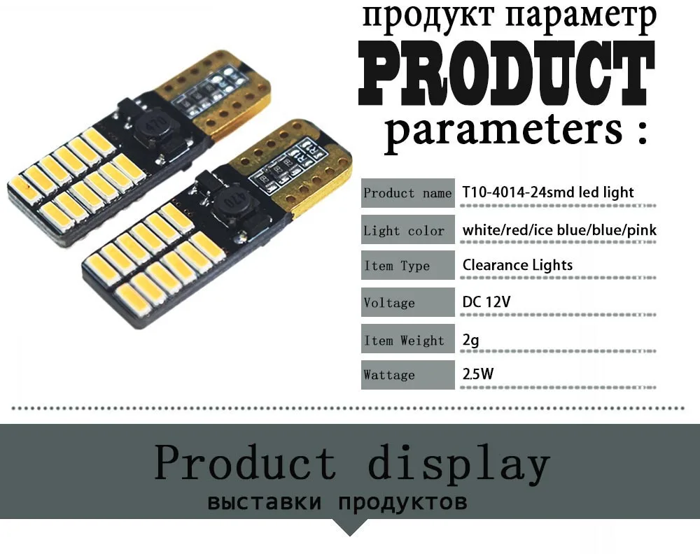 WTS 400 шт. T10 168 192 W5W 24SMD 3014 Светодиодный Canbus без ошибок габаритный автомобильный фонарь парковочная лампа мотор клиновидная лампа белый красный синий желтый