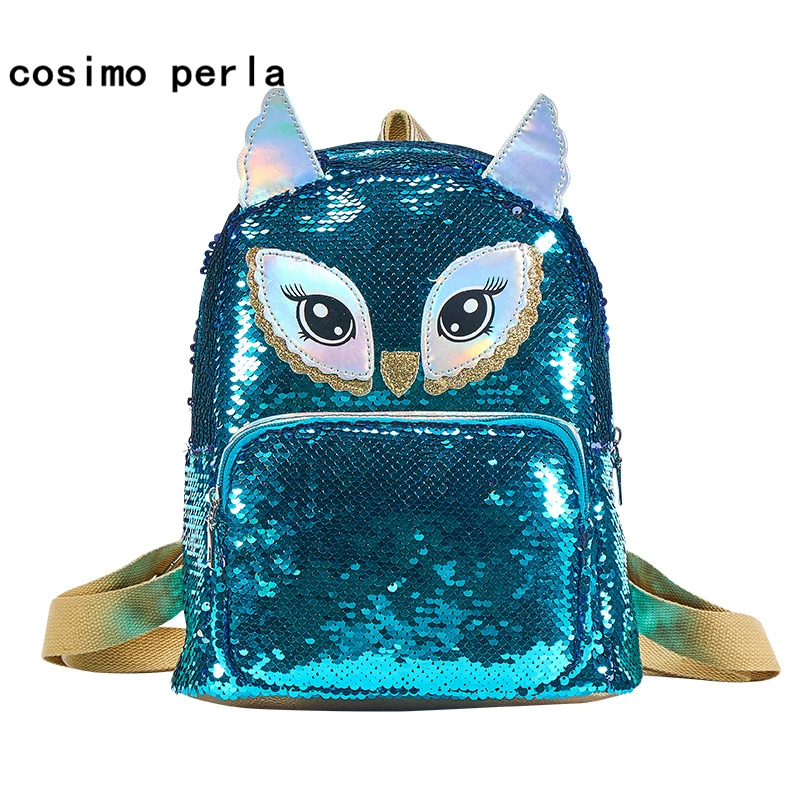 

New 2019 Women Sequins Backpacks Cartoon Animal Shape Travel Shoulder Bags Cute Bear School Bookbag Girls Small Rucksack Mochila