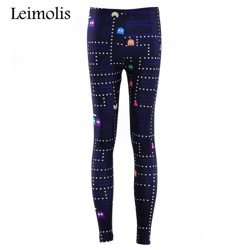 

Spring Tenths adventure time punk rock hara black milk push up fitness sexy 3d print Pac-Man women leggings sports