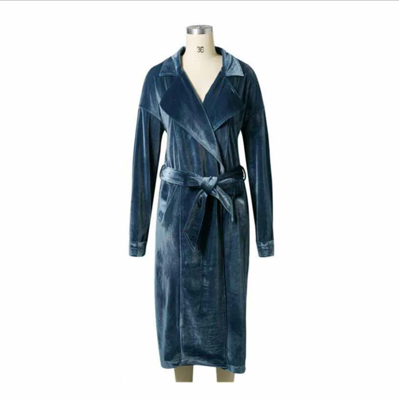 Long Sleeve Pocket Belted Black Trench Coat