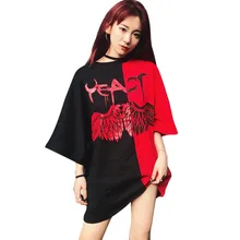 Chic Korean Style Hip Hop Printed Couple T Shirt Summer Short Sleeve O-Neck Casual Long Loose Tops Tshirt Women 2019 New Arrival Chic Korean Style Hip Hop Printed Couple T Shirt Summer Short Sleeve O-Neck Casual Long Loose Tops Tshirt Women 2019 New Arrival