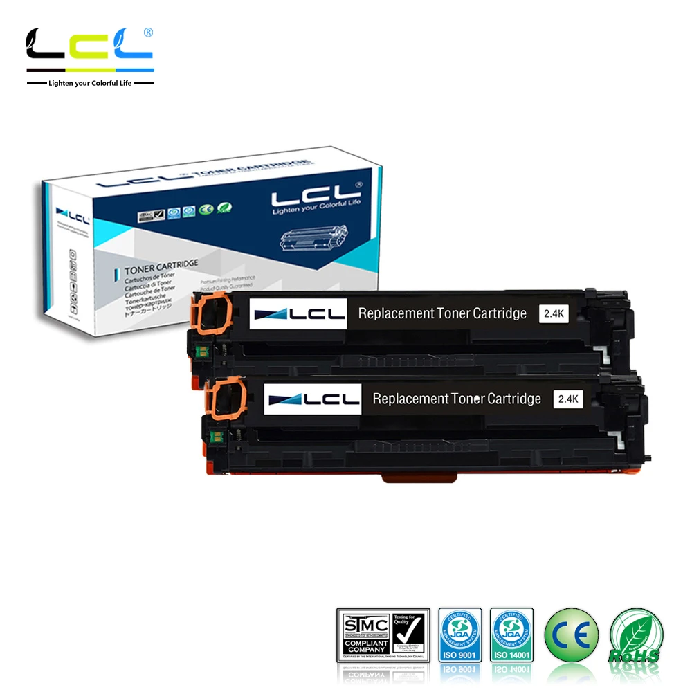 

LCL 131X 131A CF210X CF210A 2400 Pages (2-Pack Black) Toner Cartridge Compatible for HP LaserJet Pro 200 color M276n/nw