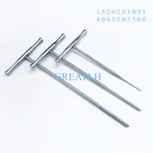 1 шт. нержавеющая сталь Т Ручка костные краны ортопедический ветеринарный инструмент