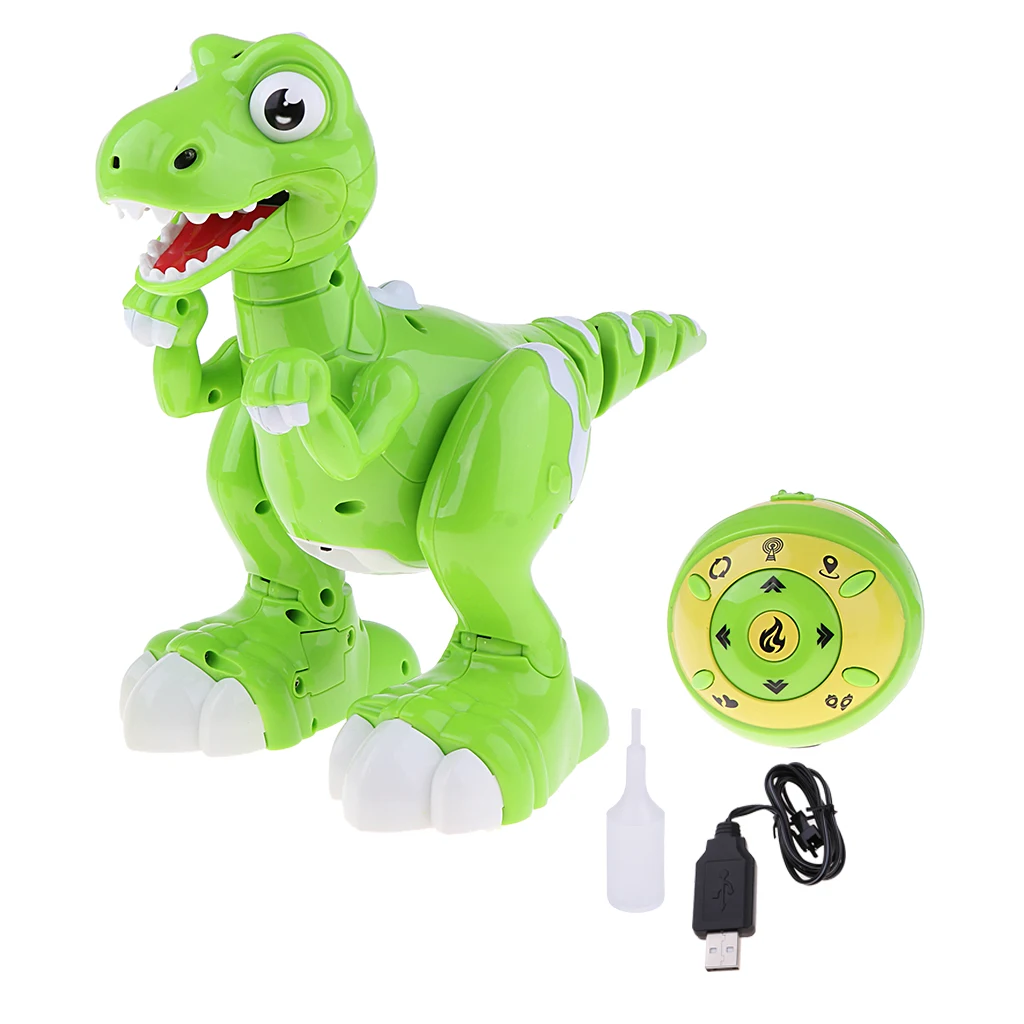 Infrared Remote Control Dinosaur Walking Dancing Spraying Smart Interactive Dinosaur Toy Model Electronic RC Pet Animal Gift