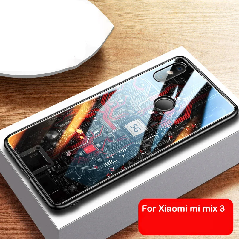 Стеклянный чехол Aixuan для Xiaomi mi x 3 Xiaomi mi x 3 mi x3, чехол из закаленного стекла, силиконовый защитный полный чехол s