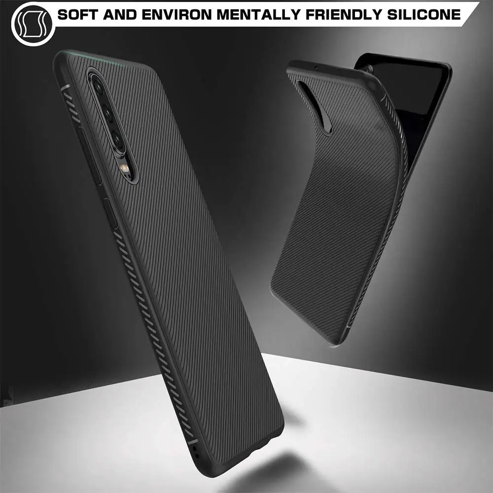 Ultra Thin Slim Carbon Fiber Soft TPU Case Cover on sfor Huawei P20 Lite P30 Y5 Y6 2018 Honor 8X Max 8C 9 V20 P Smart 2019 Coque (6)