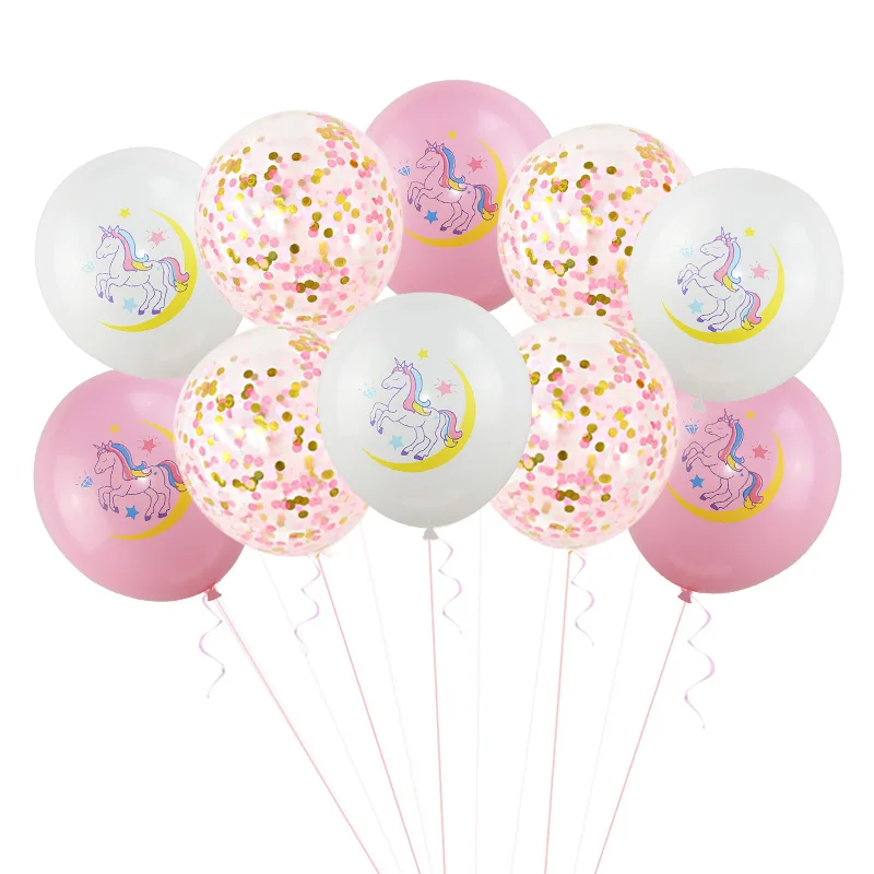 

10pcs 12inch Unicorn Balloons Party Decoration Pink Latex Baloon Cartoon show Horse Float Globe Birthday Party Favor Supplies