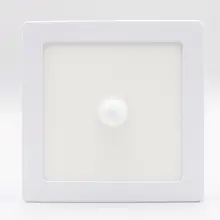 6 Вт 12 Вт 18 Вт датчик движения и датчик освещенности потолочный светодиодный тонкий круглый панель, квадратный поверхностный монтаж очень тонкая панель света