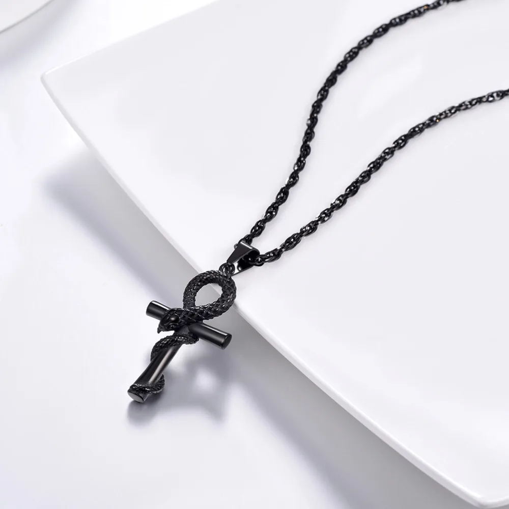 PRO Сталь Ankh цепочки и ожерелья Египетские украшения позолоченные нержавеющая