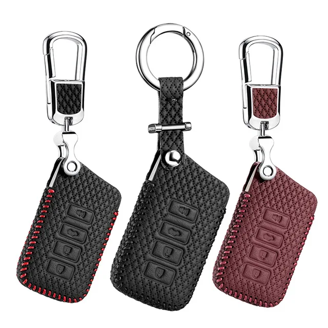 

LUCKEASY car key cover for Lexus IS ES GS NX RX LX 2012 2015 2016 Case Remote Keys Shell leather Free shipping