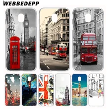 WEBBEDEPP London style Big Ben Telephone Box flag Case for Galaxy J1 J2 Ace J3 J5 J7(2015/2016/2017/Prime) EU US Version