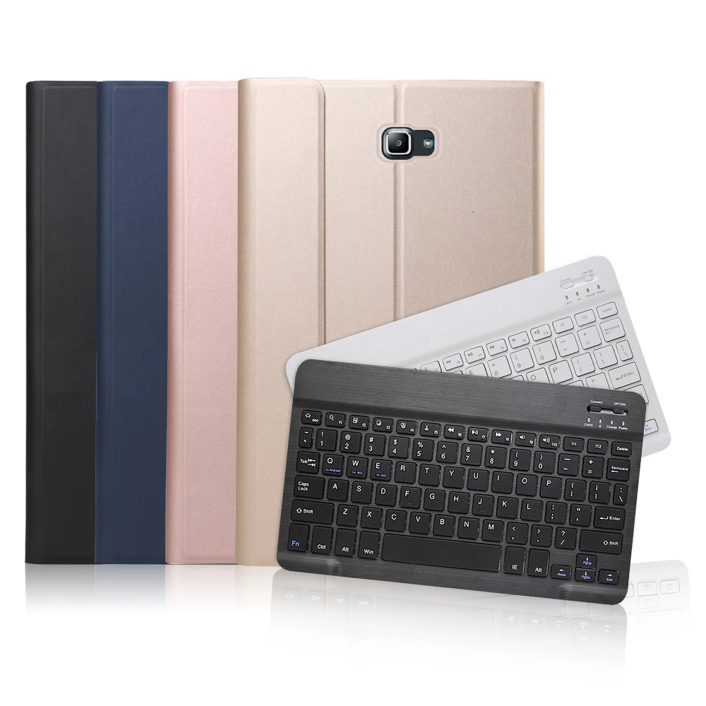 Ходунки Bluetooth клавиатура чехол для Samsung Galaxy Tab 10,1 T580 T585 Tablet Съемный чехол для SM-T580 SM-T585