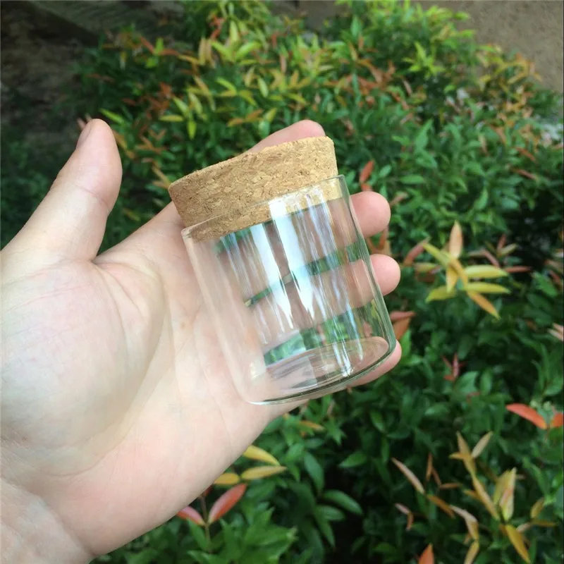 90ml Glass Saffron Jars with Corks Food Grade Widemouth Container Jars Saffron Transparent Clear Empty Bottles7