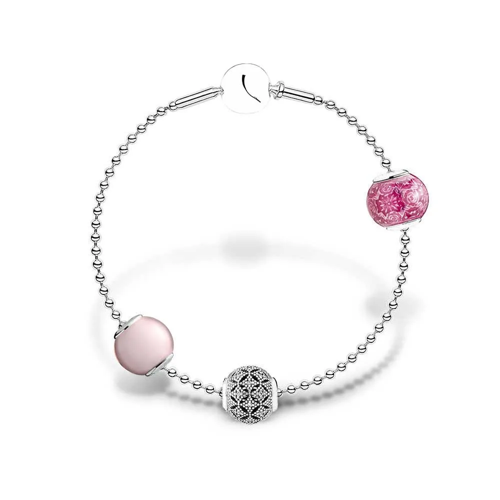 

EDELL 100% 925 Sterling Silver SALE - FREEDOM AND COMPASSION BRACELET SET DIY Original charm Bracelets jewelry A set of prices