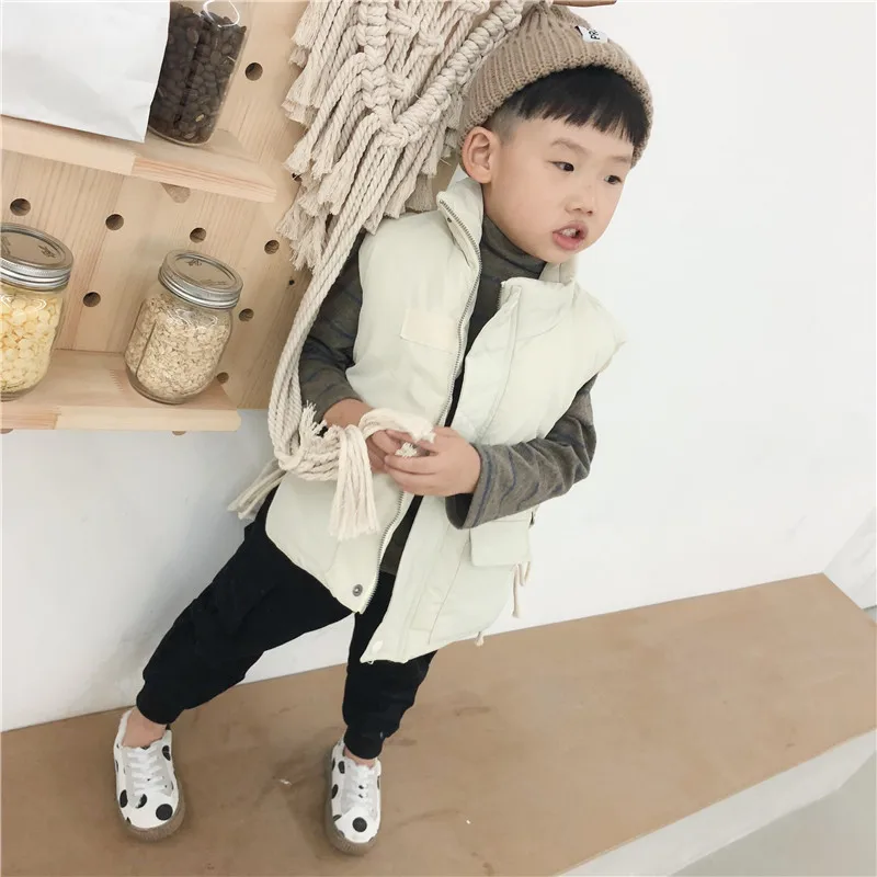 2019 New Children's Waistcoat Boys and Girls Warm Velvet Vests Baby Cotton Jackets Coat Kids Down Waistcost for Girl Clothes