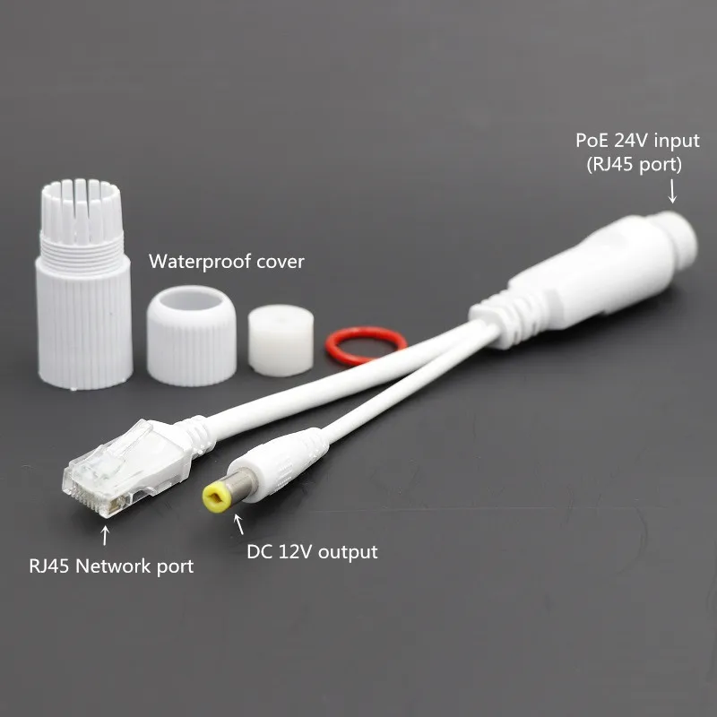 Водонепроницаемый активный коммутатор POE 24V вход 12V Выход POE сплиттер POE камера nvr без адаптера питания