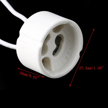 

GU10 LED Bulb base For Halogen Ceramic Light Bulb Lamps Holder Base Wire Connector lamp holder