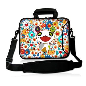 

Panda 13" Neoprene Laptop Carrying Bag Sleeve Case Cover w/Side Pocket +Shoulder Strap For 13.3" Apple Macbook Pro,Air