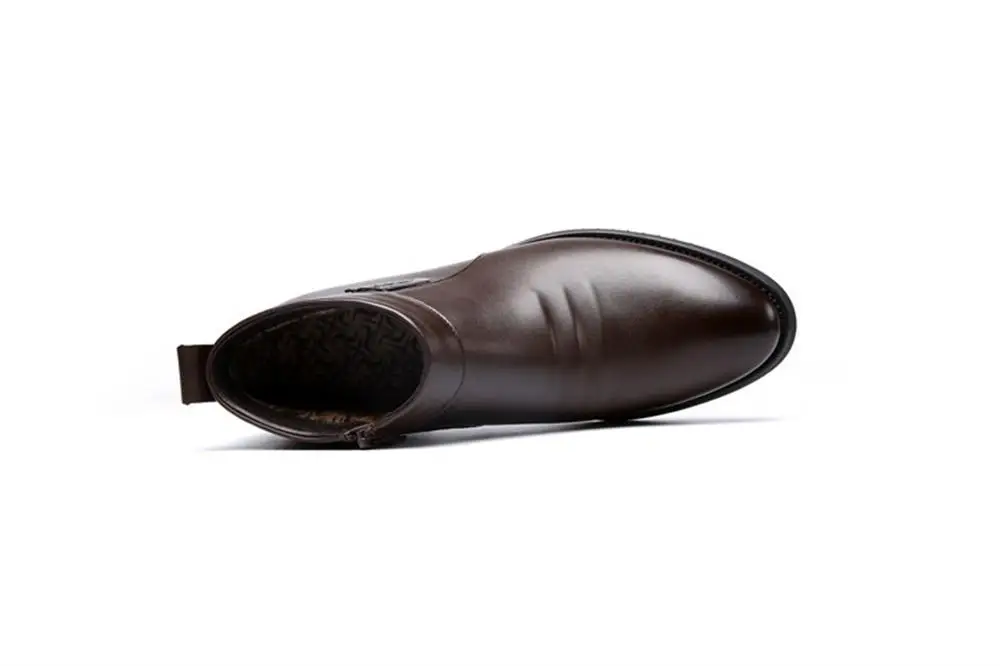 LAISUMK/Коллекция года; сезон осень-зима; Мужские ботинки в стиле ретро; удобная брендовая повседневная обувь на молнии; кожаные зимние ботинки; мужская обувь